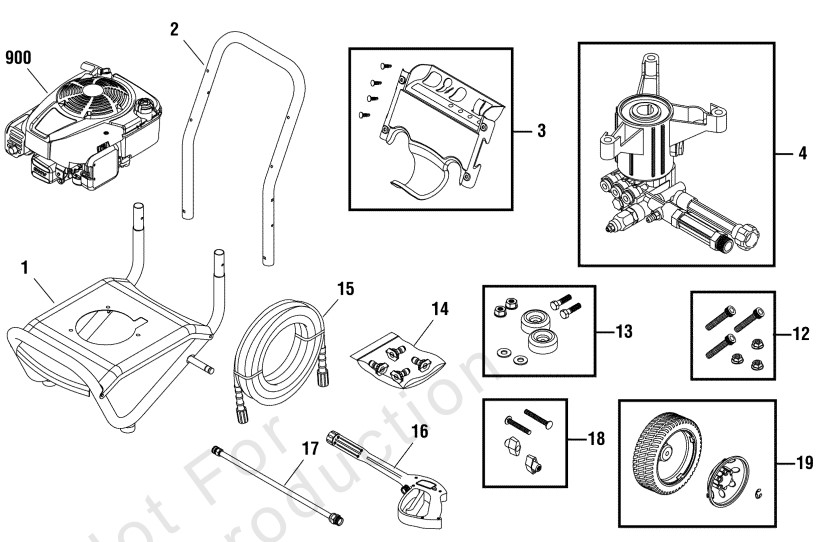 Briggs & Stratton pressure washer model 020418 replacement parts, pump breakdown, repair kits, owners manual and upgrade pump.